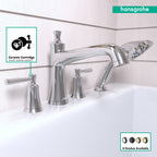 HANSGROHE 04777000 Joleena 4-Hole Roman Tub Set Trim with 1.75 GPM Handshower - Chrome