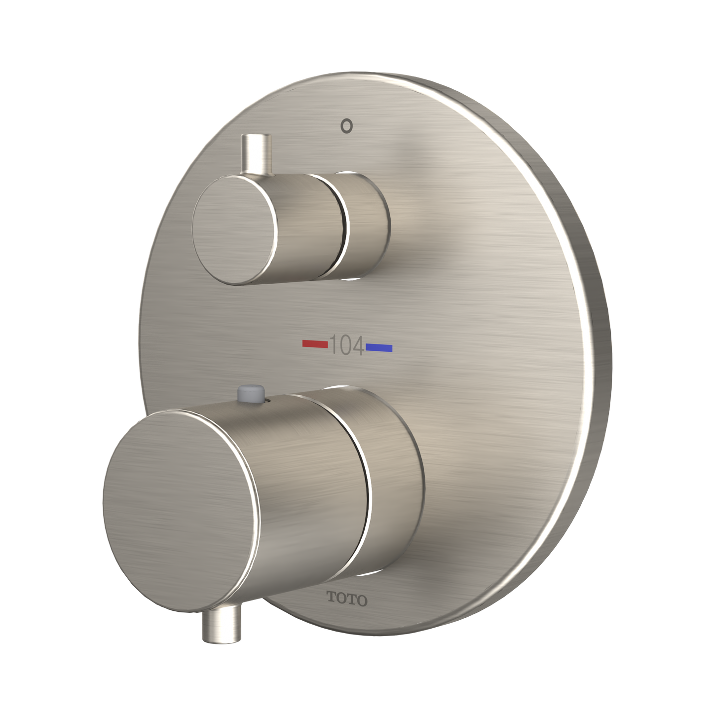 TOTO TBV01408U#BN Round Thermostatic Mixing Valve with Two-Way Diverter Shower Trim , Brushed Nickel