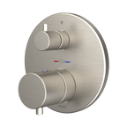 TOTO TBV01408U#BN Round Thermostatic Mixing Valve With Two-Way Diverter Shower Trim - Brushed Nickel