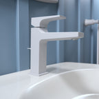 HANSGROHE 32506701 Metropol Single-Hole Faucet 110 with Lever Handle and Pop-Up Drain, 1.2 GPM - Matte White