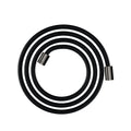 AXOR 28291330 Shower Solutions Textile Hose with Cylindrical Nut, 79" - Polished Black Chrome