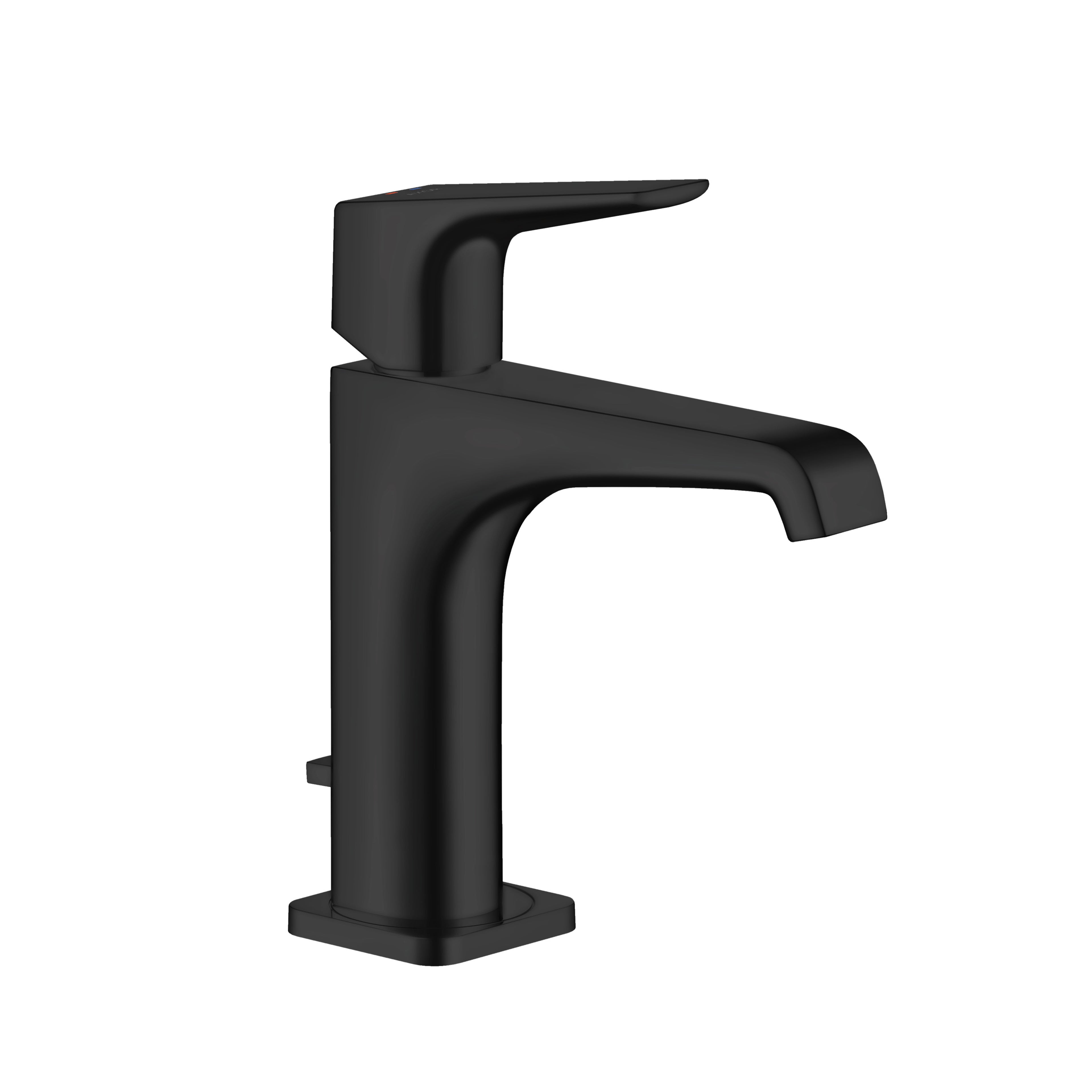 AXOR 36110671 Citterio E Single-Hole Faucet 125 with Lever Handle and Pop-Up Drain, 1.2 GPM - Matte Black