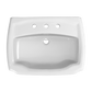 TOTO LPT970.8#01 Guinevere 27-1/8" x 19-7/8" Rectangular Pedestal Bathroom Sink for 8 Inch Center Faucets , Cotton White