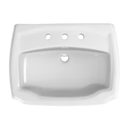 TOTO LPT970.8#01 Guinevere 27-1/8" x 19-7/8" Rectangular Pedestal Bathroom Sink for 8 Inch Center Faucets , Cotton White