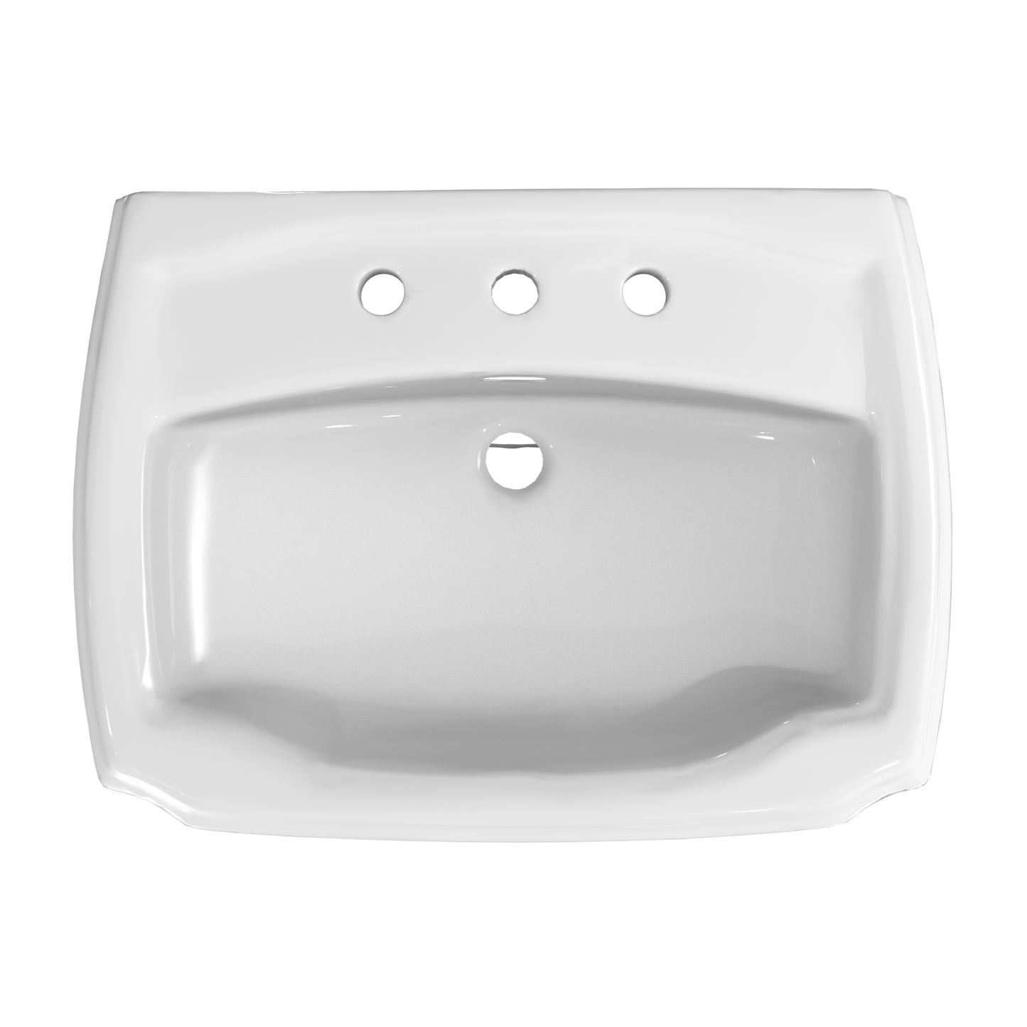 TOTO LPT970.8#01 Guinevere 27-1/8" x 19-7/8" Rectangular Pedestal Bathroom Sink for 8 Inch Center Faucets , Cotton White