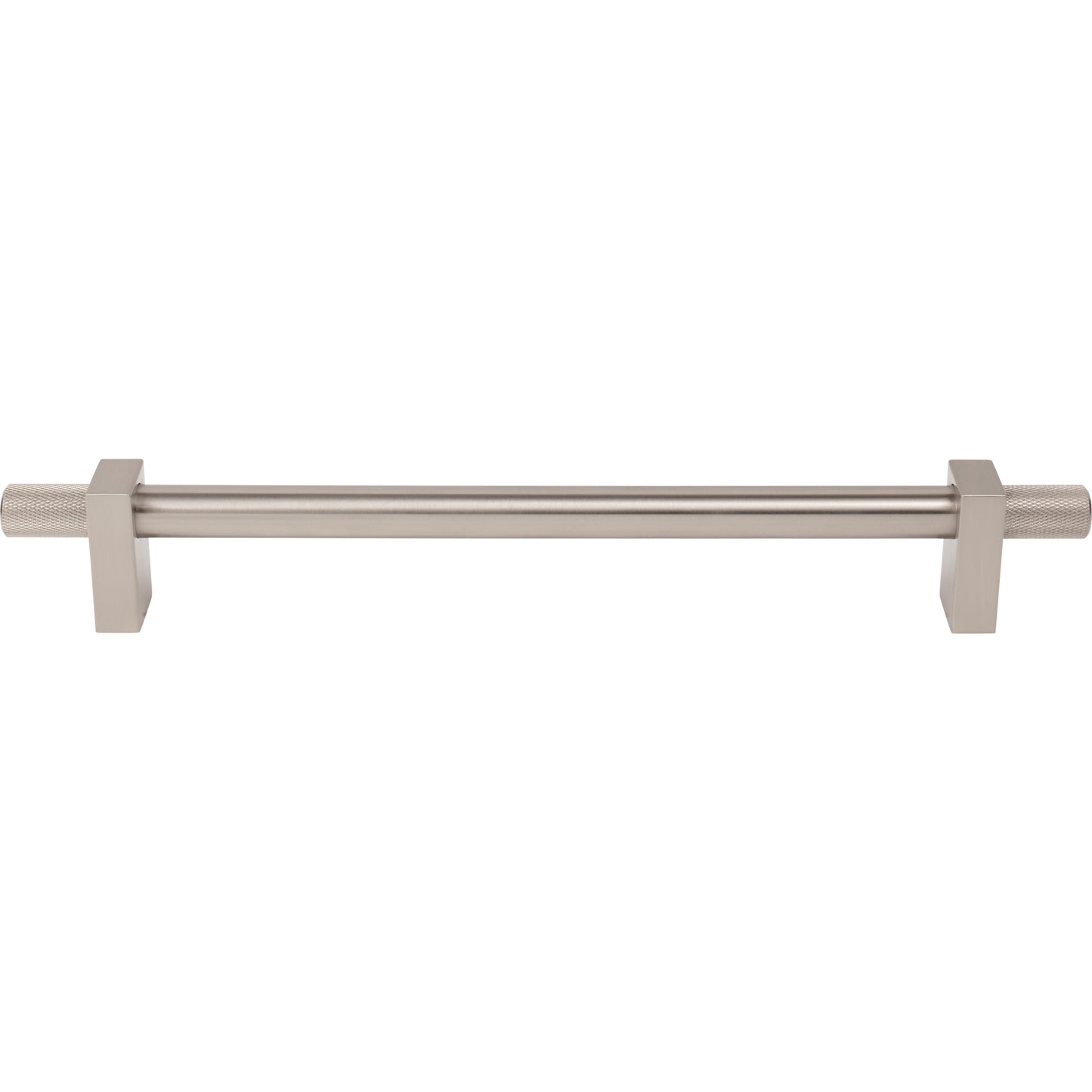 JEFFREY ALEXANDER 698-12SN Larkin Knurled Ends 12" Center-to-Center Appliance Pull - Satin Nickel