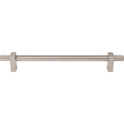 JEFFREY ALEXANDER 698-12SN Larkin Knurled Ends 12" Center-to-Center Appliance Pull - Satin Nickel