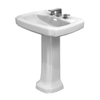 TOTO LPT970.8#01 Guinevere 27-1/8" x 19-7/8" Rectangular Pedestal Bathroom Sink for 8 Inch Center Faucets , Cotton White