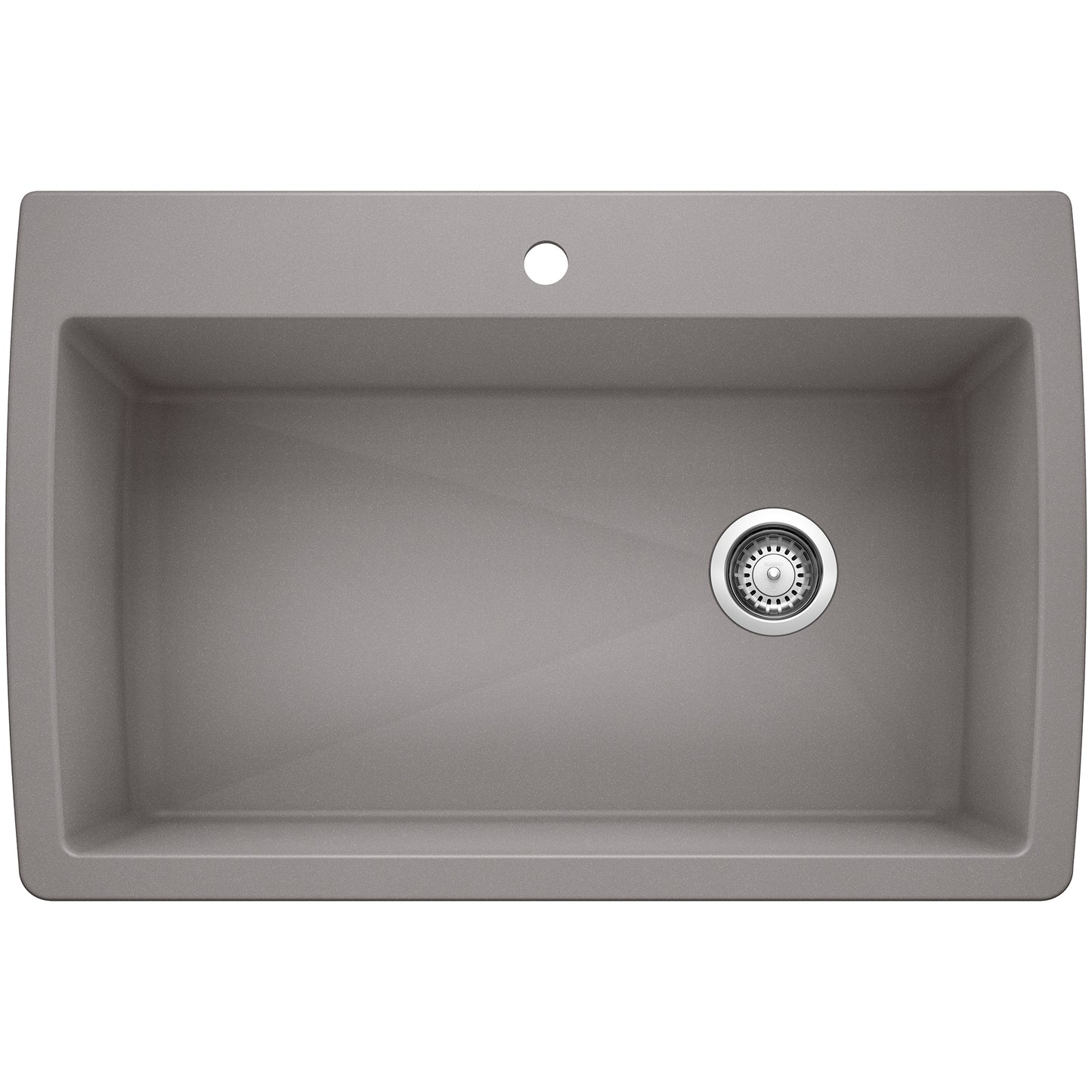 BLANCO 440193 Diamond Diamond SILGRANIT 33.5" Super Single Dual Mount Kitchen Sink - Metallic Gray in Metallic Gray