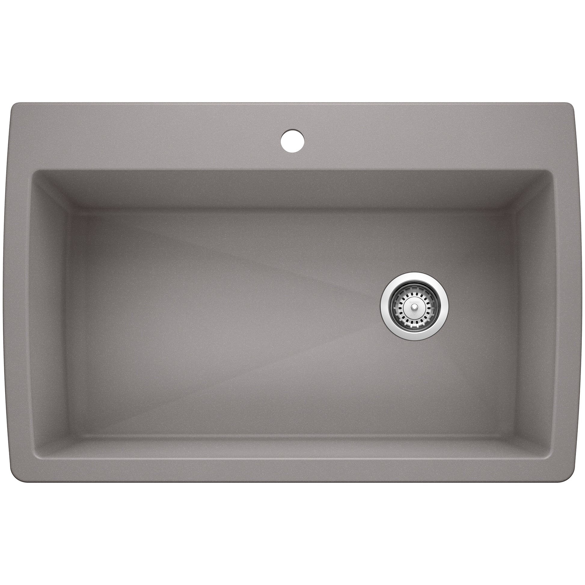 BLANCO 440193 Diamond Diamond SILGRANIT 33.5" Super Single Dual Mount Kitchen Sink - Metallic Gray in Metallic Gray