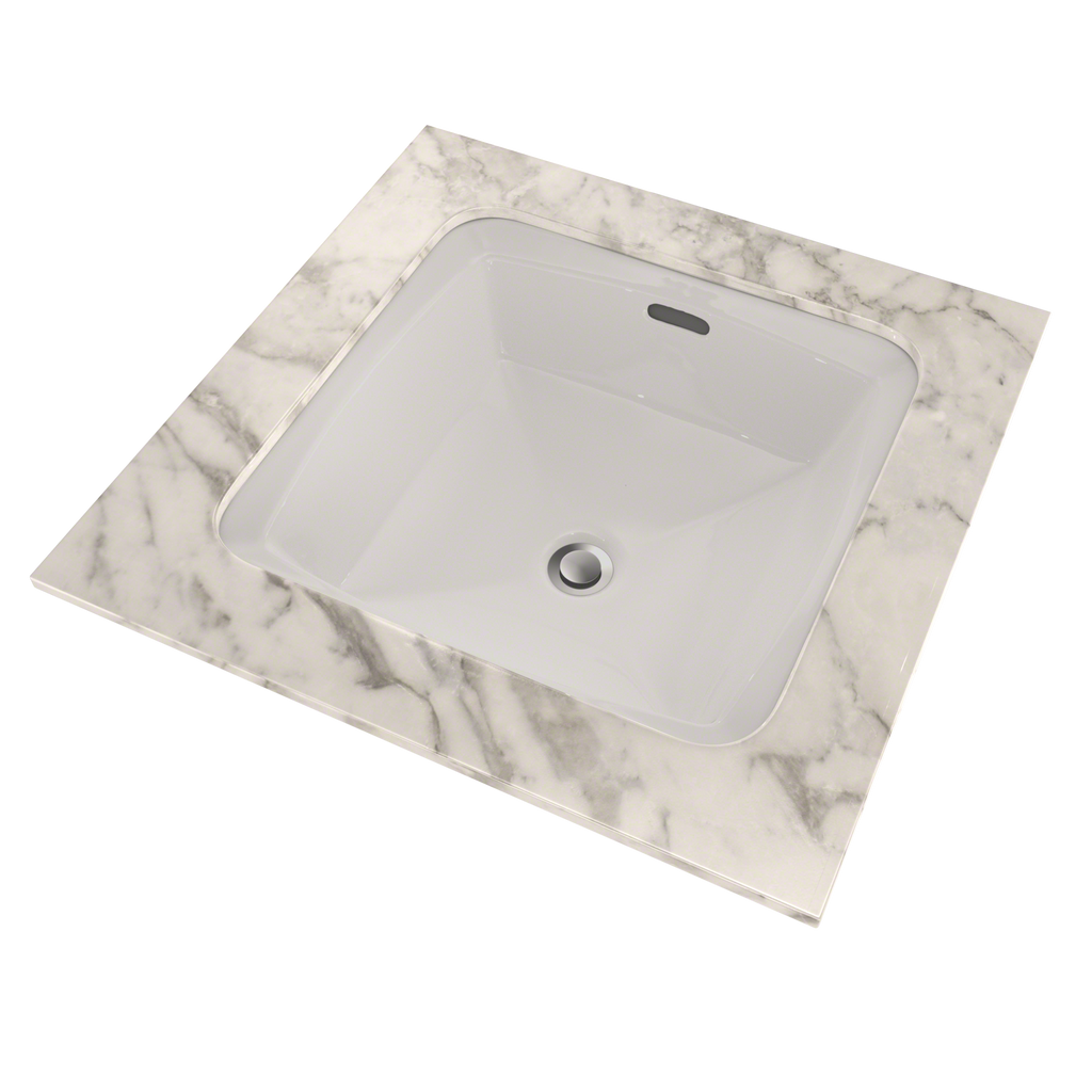 TOTO LT491G#11 Connelly Square Undermount Bathroom Sink With Cefiontect - Colonial White