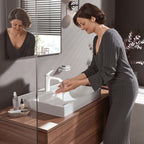 HANSGROHE 75020701 Vivenis Single-hole Faucet 110 with Pop-Up Drain, 1.2 GPM - Matte White