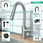 HANSGROHE 04506801 Focus Prep Kitchen Faucet, 2-Spray Pull-Down, 1.75 GPM - Stainless Steel Optic
