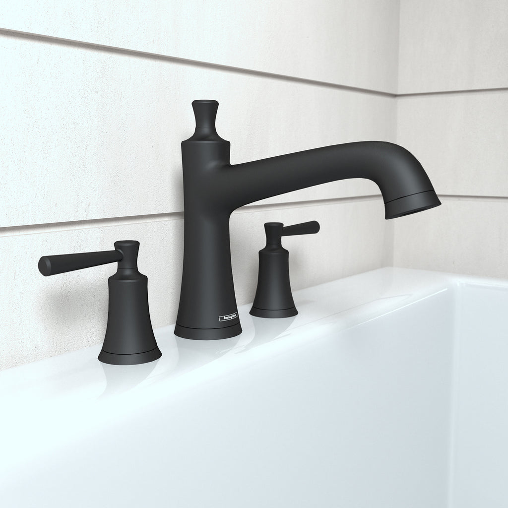 HANSGROHE 04776670 Joleena 3-Hole Roman Tub Set Trim - Matte Black