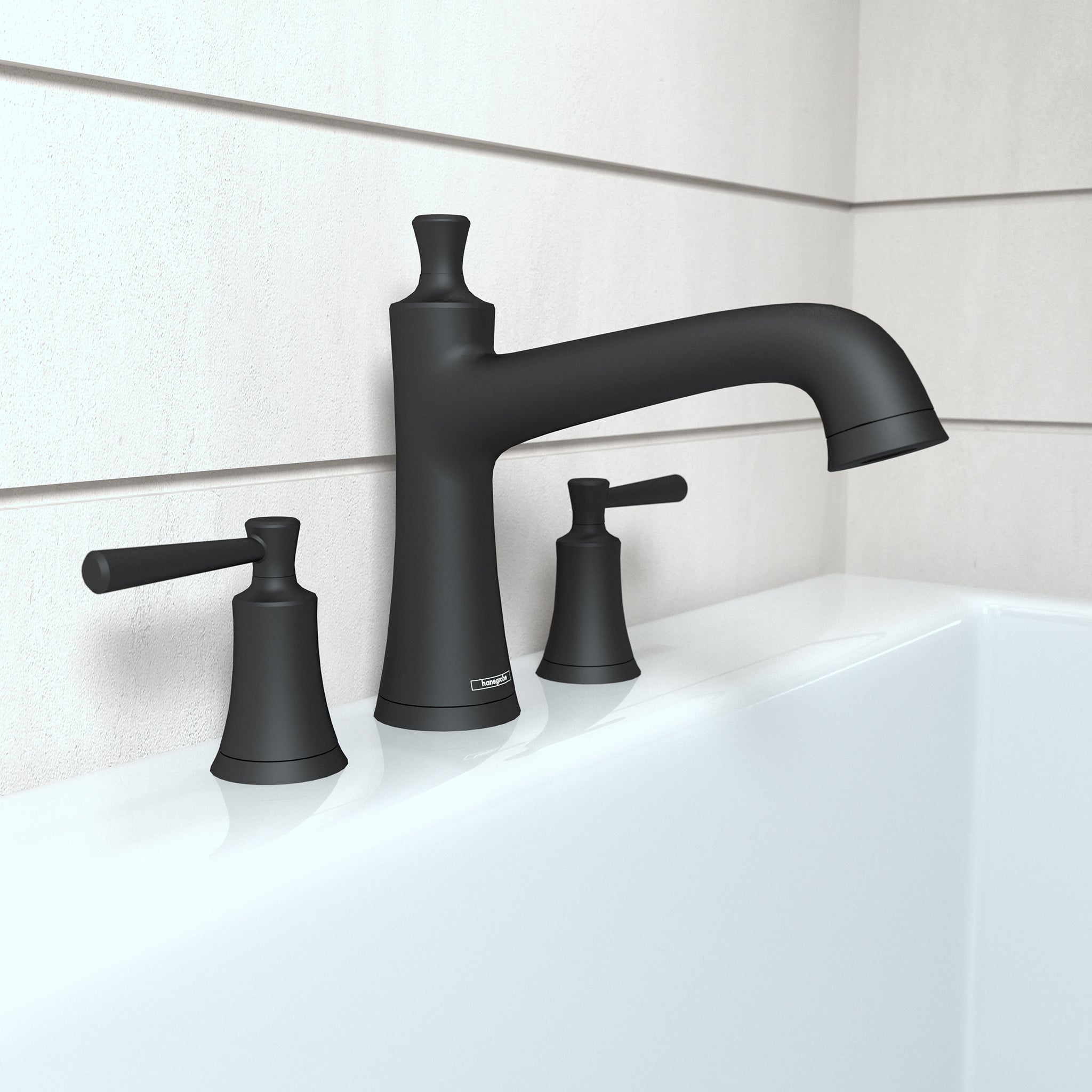 HANSGROHE 04776670 Joleena 3-Hole Roman Tub Set Trim - Matte Black