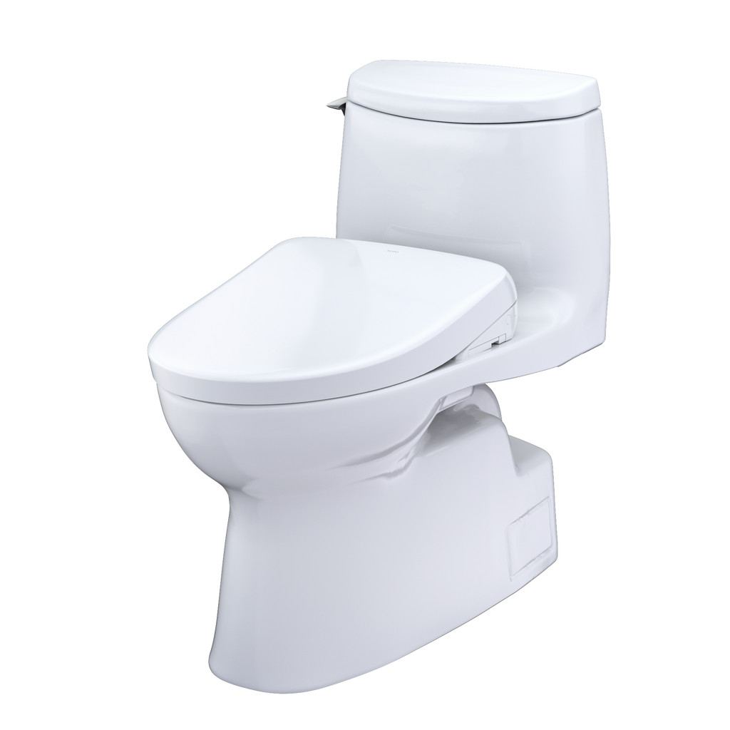 TOTO MW6144736CUFG#01 Washlet+ Carlyle Ii 1G One-Piece Elongated 1.0 Gpf Toilet And Washlet+ S7A Contemporary Bidet Seat - Cotton White