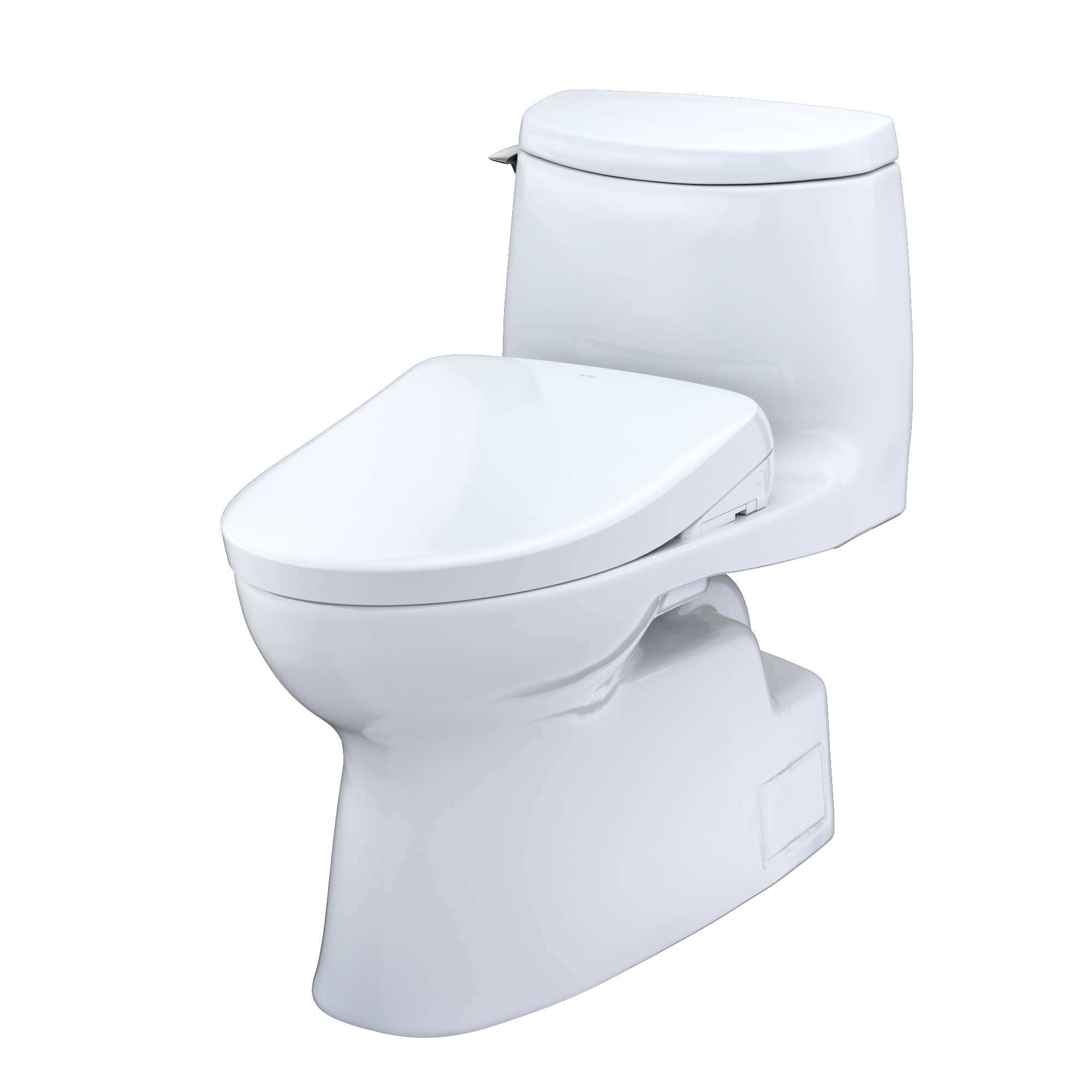 TOTO MW6144736CUFG#01 Washlet+ Carlyle Ii 1G One-Piece Elongated 1.0 Gpf Toilet And Washlet+ S7A Contemporary Bidet Seat - Cotton White
