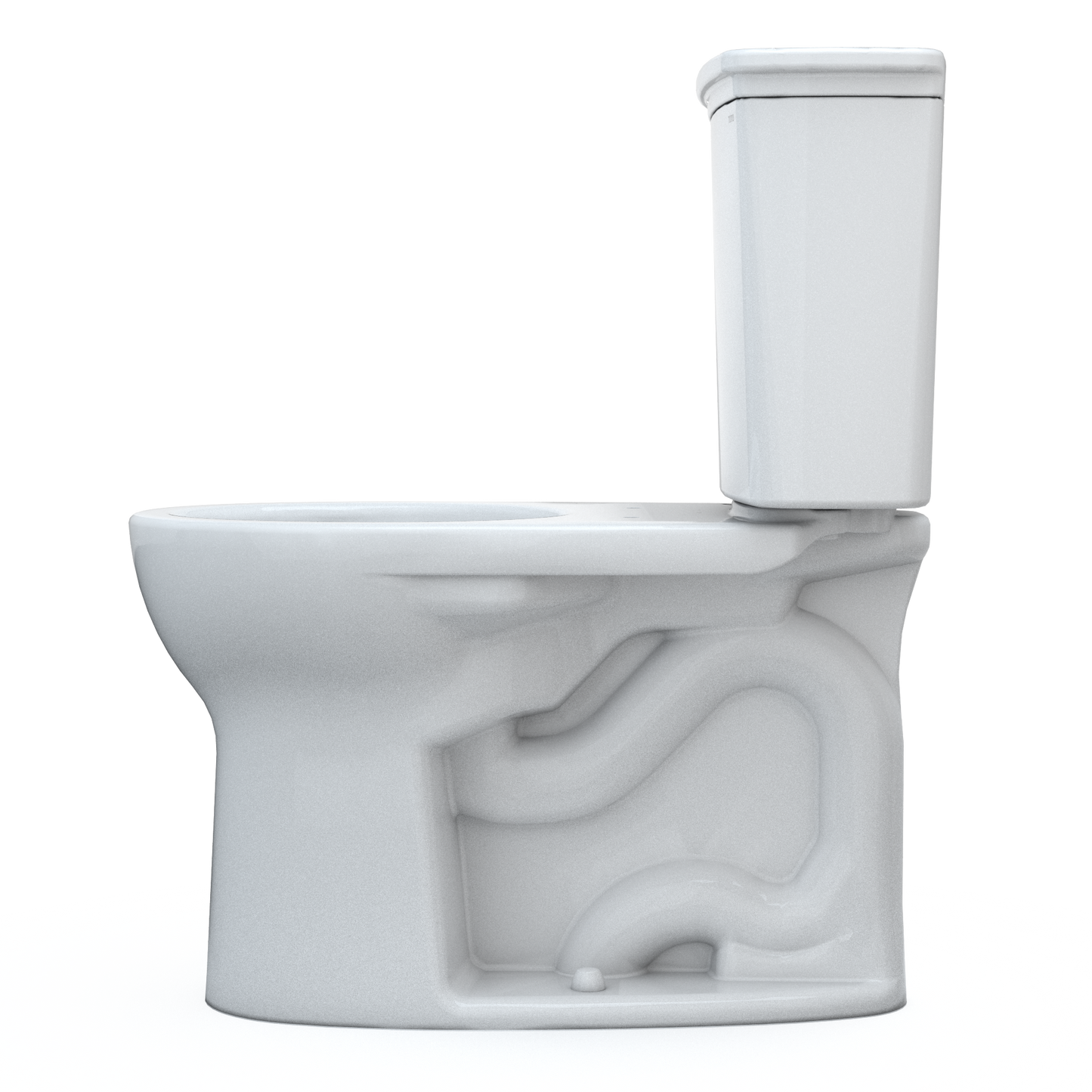 TOTO CST785CEFG#01 Drake Transitional Two-Piece Round 1.28 GPF Universal Height TORNADO FLUSH Toilet with CEFIONTECT , Cotton White