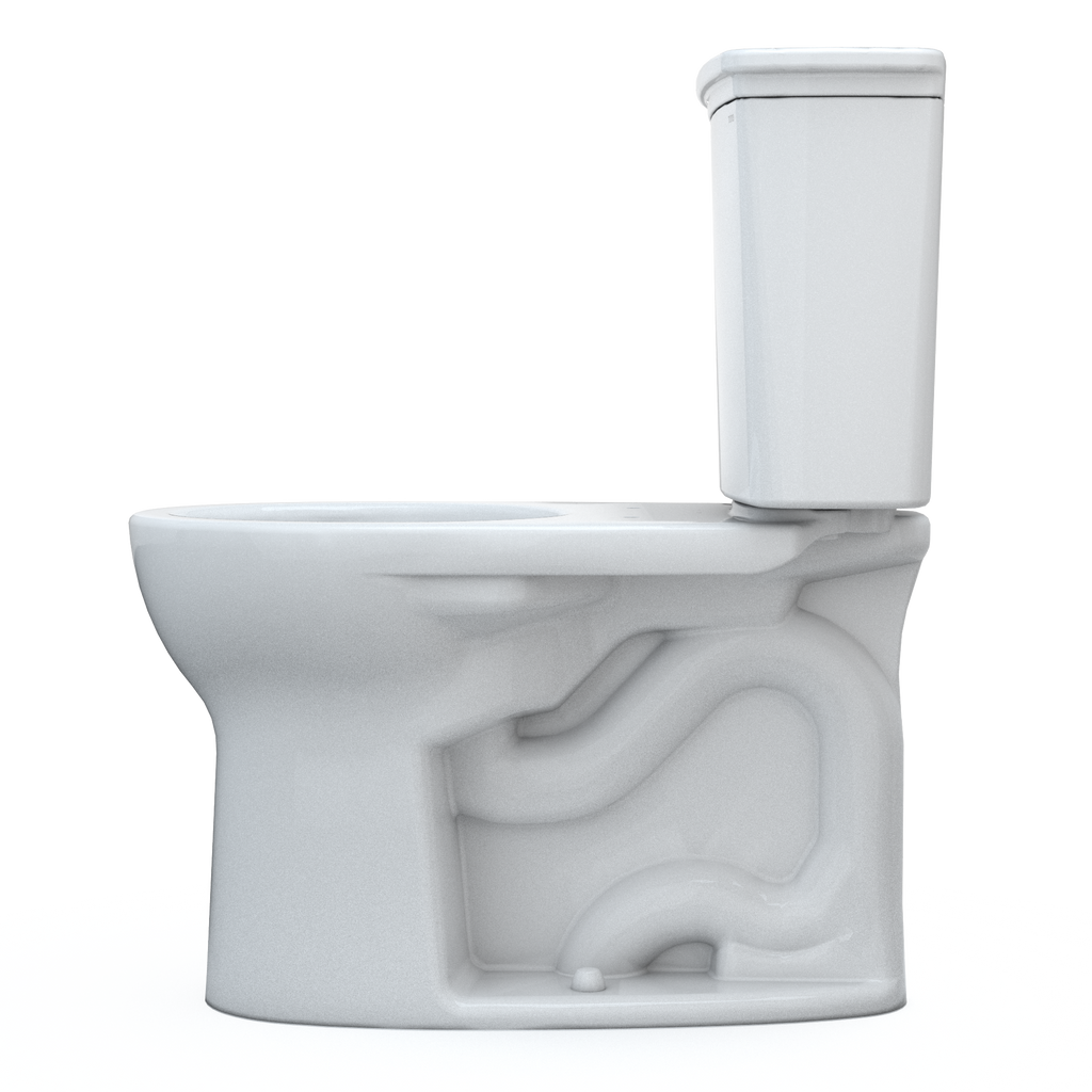 TOTO CST785CEFG#01 Drake Transitional Two-Piece Round 1.28 Gpf Universal Height Tornado Flush Toilet With Cefiontect - Cotton White