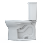 TOTO CST785CEFG#01 Drake Transitional Two-Piece Round 1.28 Gpf Universal Height Tornado Flush Toilet With Cefiontect - Cotton White