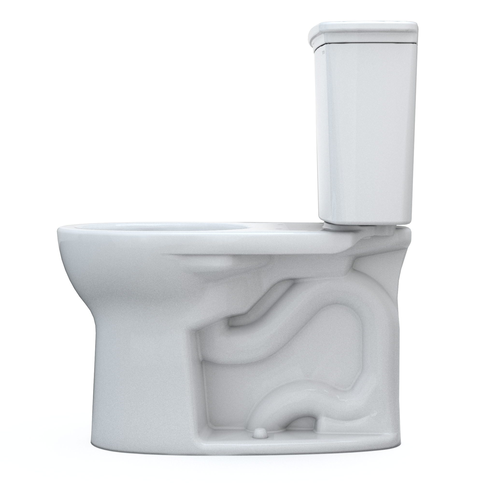 TOTO CST785CEFG#01 Drake Transitional Two-Piece Round 1.28 Gpf Universal Height Tornado Flush Toilet With Cefiontect - Cotton White