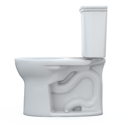 TOTO CST785CEFG#01 Drake Transitional Two-Piece Round 1.28 Gpf Universal Height Tornado Flush Toilet With Cefiontect - Cotton White