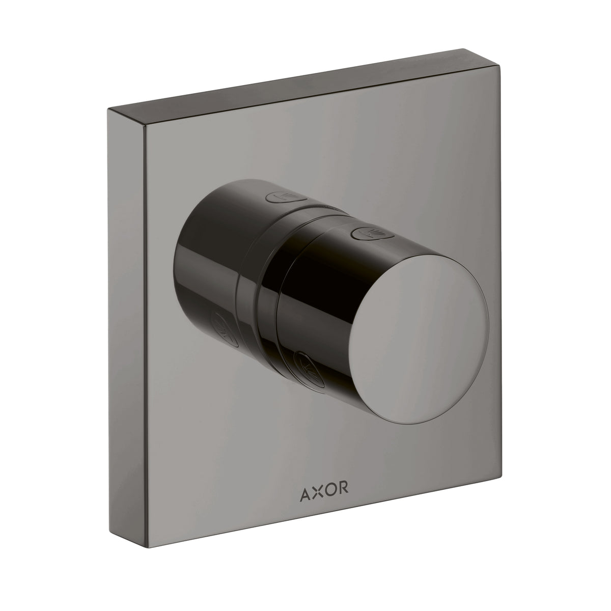 AXOR 10932331 ShowerSolutions Diverter Trim Trio/Quattro 5" x 5" - Polished Black Chrome