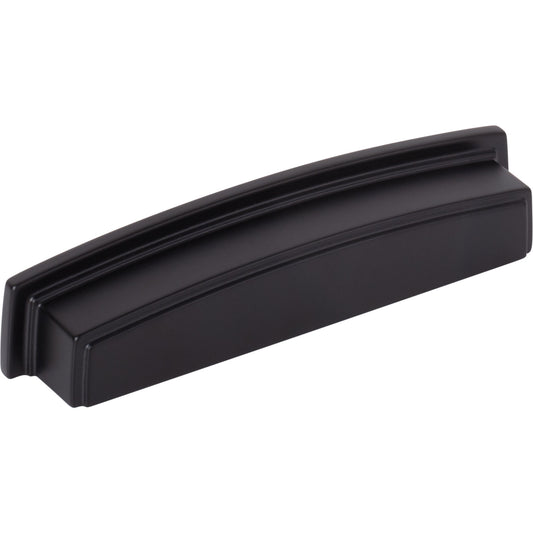 JEFFREY ALEXANDER 141-128MB Renzo 128 mm Center-to-Center Cup/Bin Pull - Matte Black