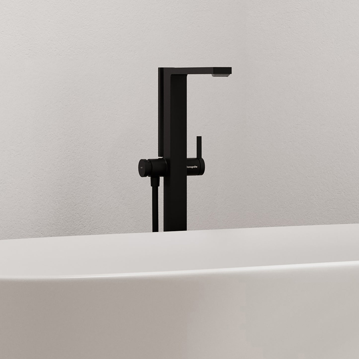 HANSGROHE 73445671 Tecturis E Freestanding Tub Filler with 1.75 GPM Handshower - Matte Black