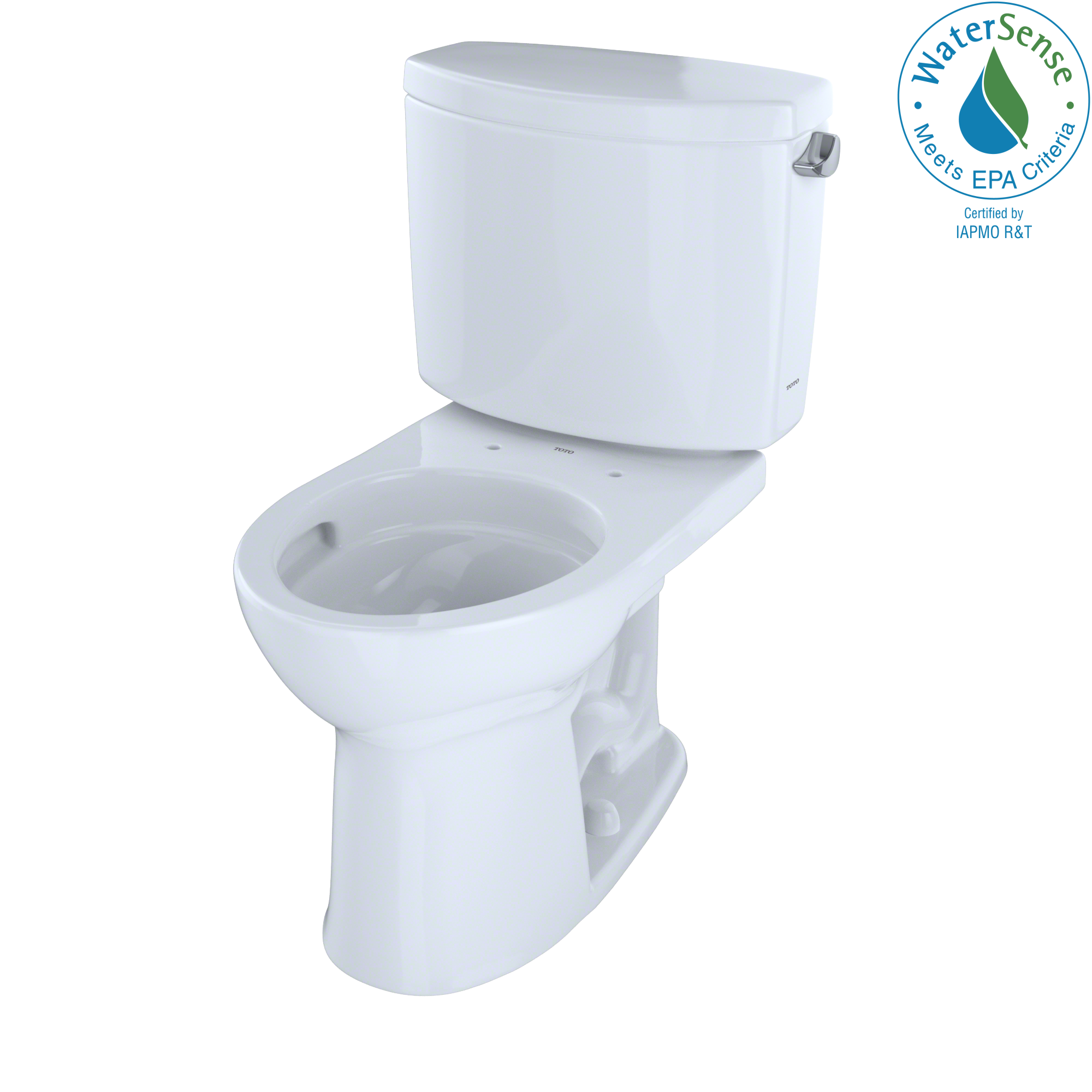 TOTO CST453CEFRG#01 Drake Ii Two-Piece Round 1.28 Gpf Universal Height Toilet With Cefiontect And Right-Hand Trip Lever - Cotton White