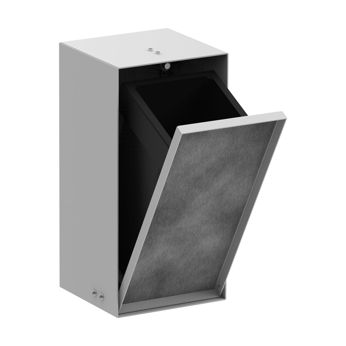 HANSGROHE 56063700 XtraStoris Rock Recessed Trash Bin with Shelf & Tileable Door - Matte White