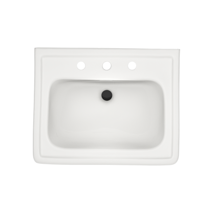 TOTO LPT532.8N#11 Promenade 24" X 19-1/4" Rectangular Pedestal Bathroom Sink For 8 Inch Center Faucets - Colonial White