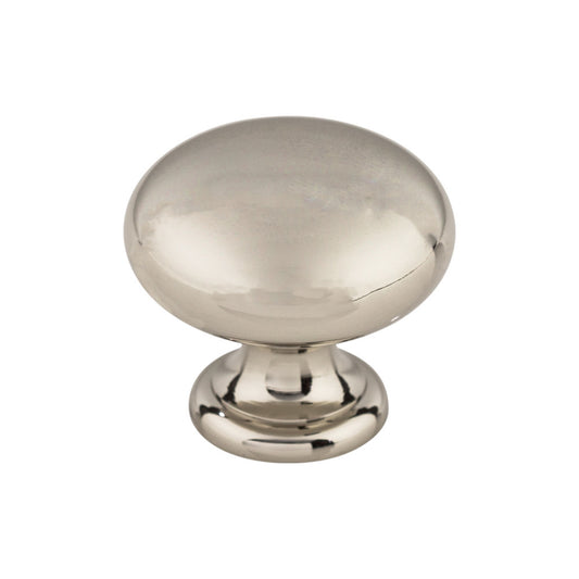 TOP KNOBS M1312 Asbury 1 1/4" Diameter Mushroom Knob - Polished Nickel