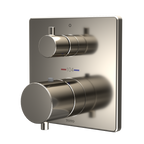 TOTO TBV02404U#PN Square Thermostatic Mixing Valve With Two-Way Diverter Shower Trim - Polished Nickel