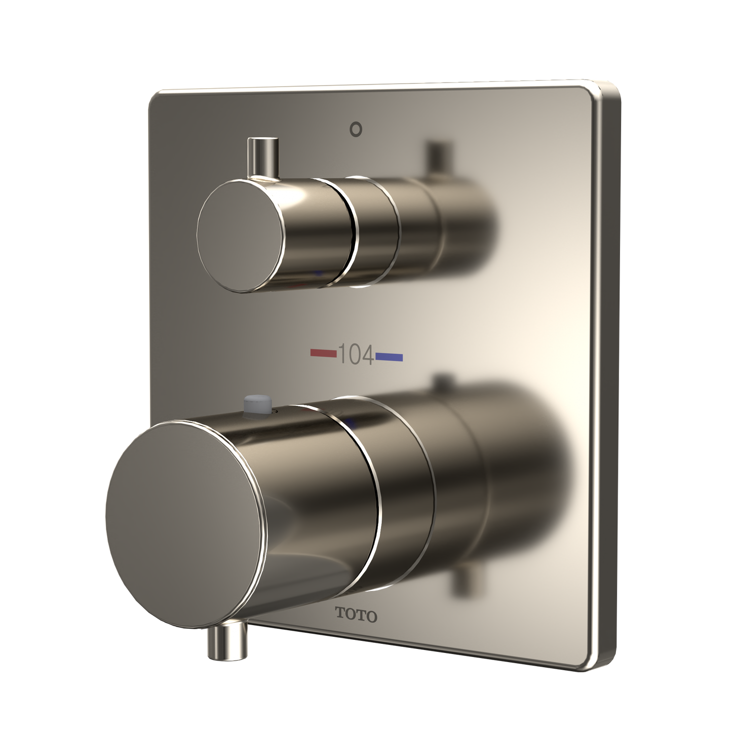 TOTO TBV02404U#PN Square Thermostatic Mixing Valve With Two-Way Diverter Shower Trim - Polished Nickel