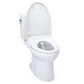 TOTO MW4544736CUFGA#01 WASHLET+ Drake II 1G Two-Piece Elongated 1.0 GPF Toilet with Auto Flush WASHLET+ S7A Contemporary Bidet Seat , Cotton White