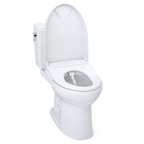 TOTO MW4544736CUFGA#01 Washlet+ Drake Ii 1G Two-Piece Elongated 1.0 Gpf Toilet With Auto Flush Washlet+ S7A Contemporary Bidet Seat - Cotton White