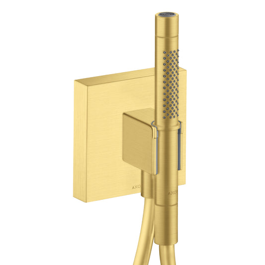 AXOR 12627251 ShowerSolutions Handshower Holder with Outlet 5" x 5" with Handshower, 1.75 GPM - Brushed Gold Optic