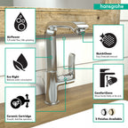 HANSGROHE 31087001 Metris Single-Hole Faucet 230 with Swivel Spout and Pop-Up Drain, 1.2 GPM - Chrome