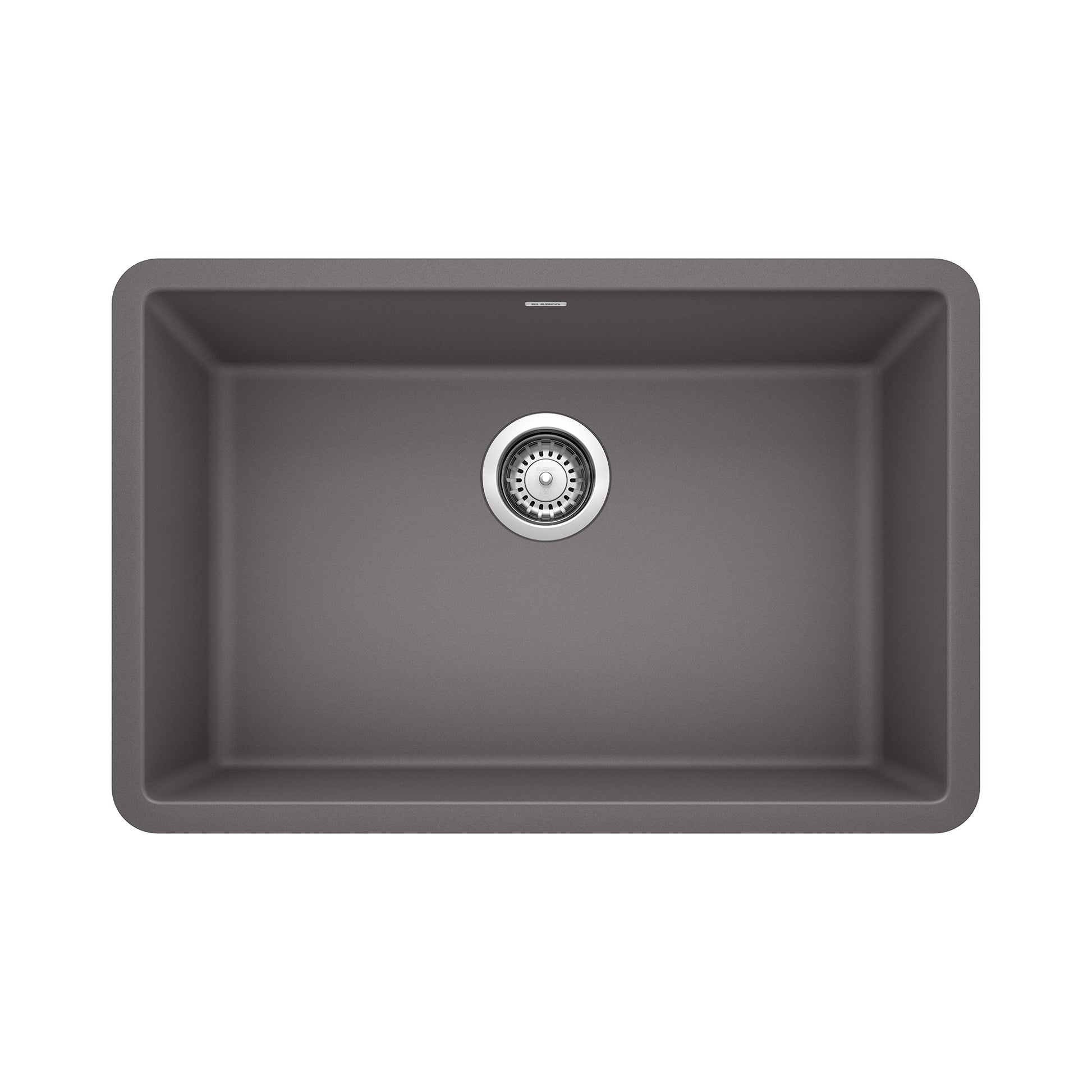 BLANCO 522427 Precis Precis SILGRANIT 27" Single Bowl Undermount Kitchen Sink - Cinder in Cinder