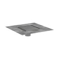 HANSGROHE 56134801 RainDrain Brilliance Point Drain Set 6"x 6" Trim Tileable Rear Cover and Rough - Brushed Stainless Steel