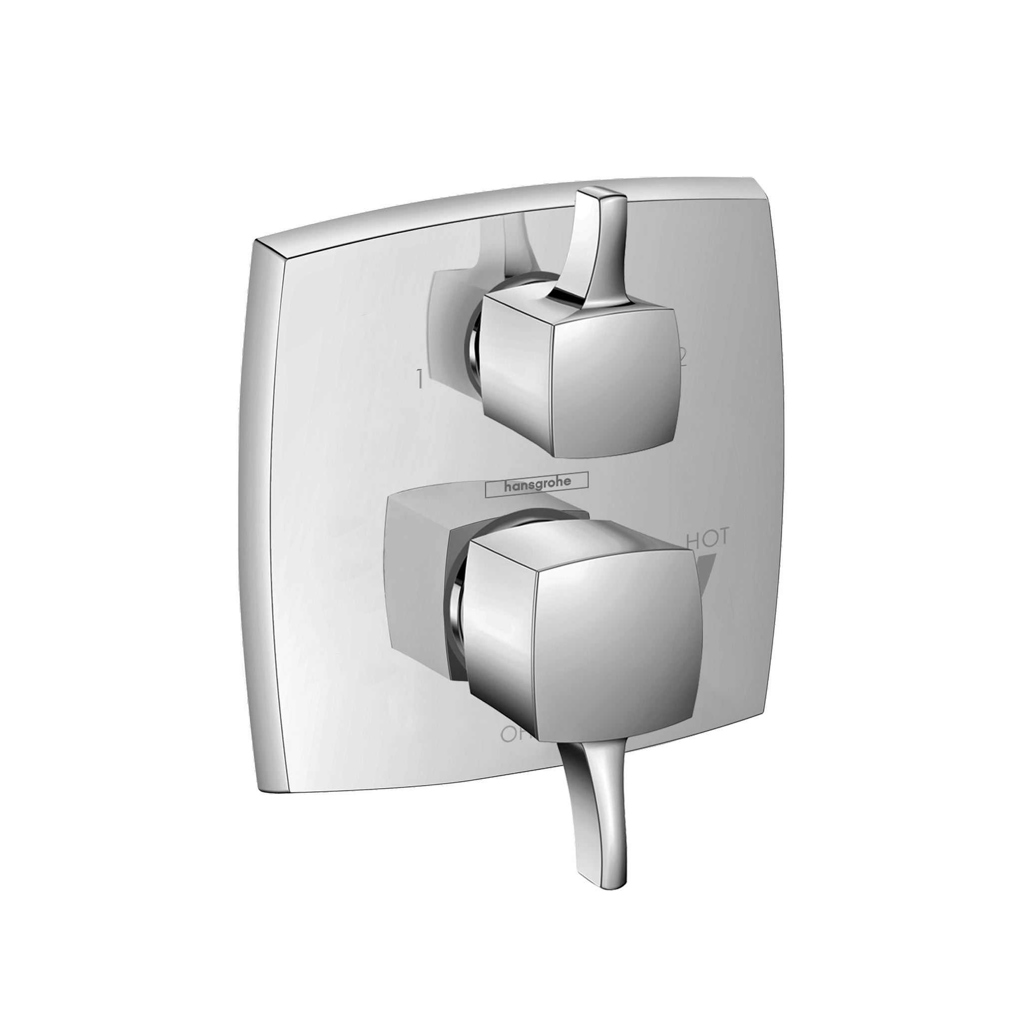 HANSGROHE 15865001 Ecostat Classic Pressure Balance Trim Classic Square with Diverter - Chrome
