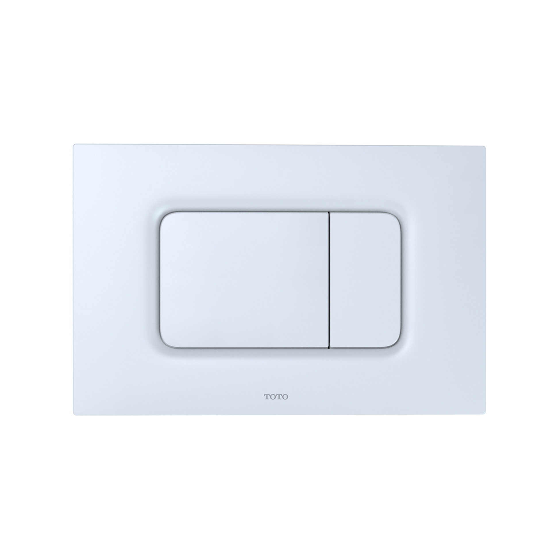 TOTO YT920#WH Dual Flush Rectangle Push Button Plate For Select Duofit In-Wall Tank Unit - White Matte