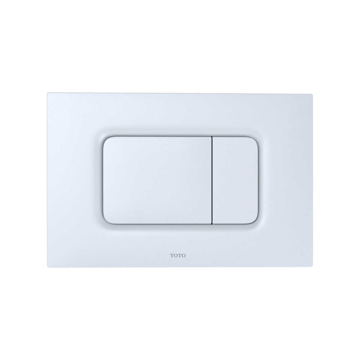 TOTO YT920#WH Dual Flush Rectangle Push Button Plate For Select Duofit In-Wall Tank Unit - White Matte