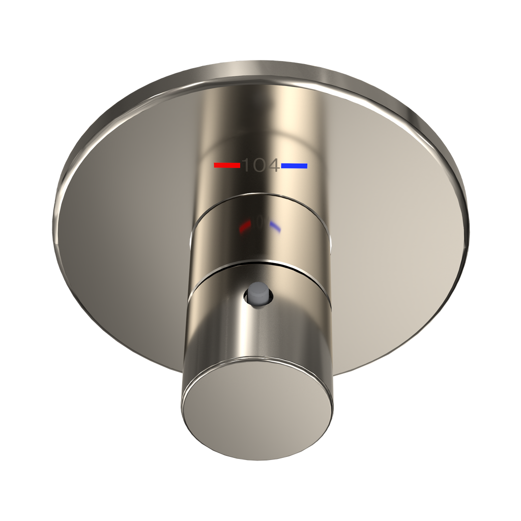 TOTO TBV01406U#PN Round Thermostatic Mixing Valve Shower Trim - Polished Nickel