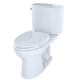 TOTO CST454CEFG#01 Drake II Two-Piece Elongated 1.28 GPF Universal Height Toilet with CEFIONTECT , Cotton White