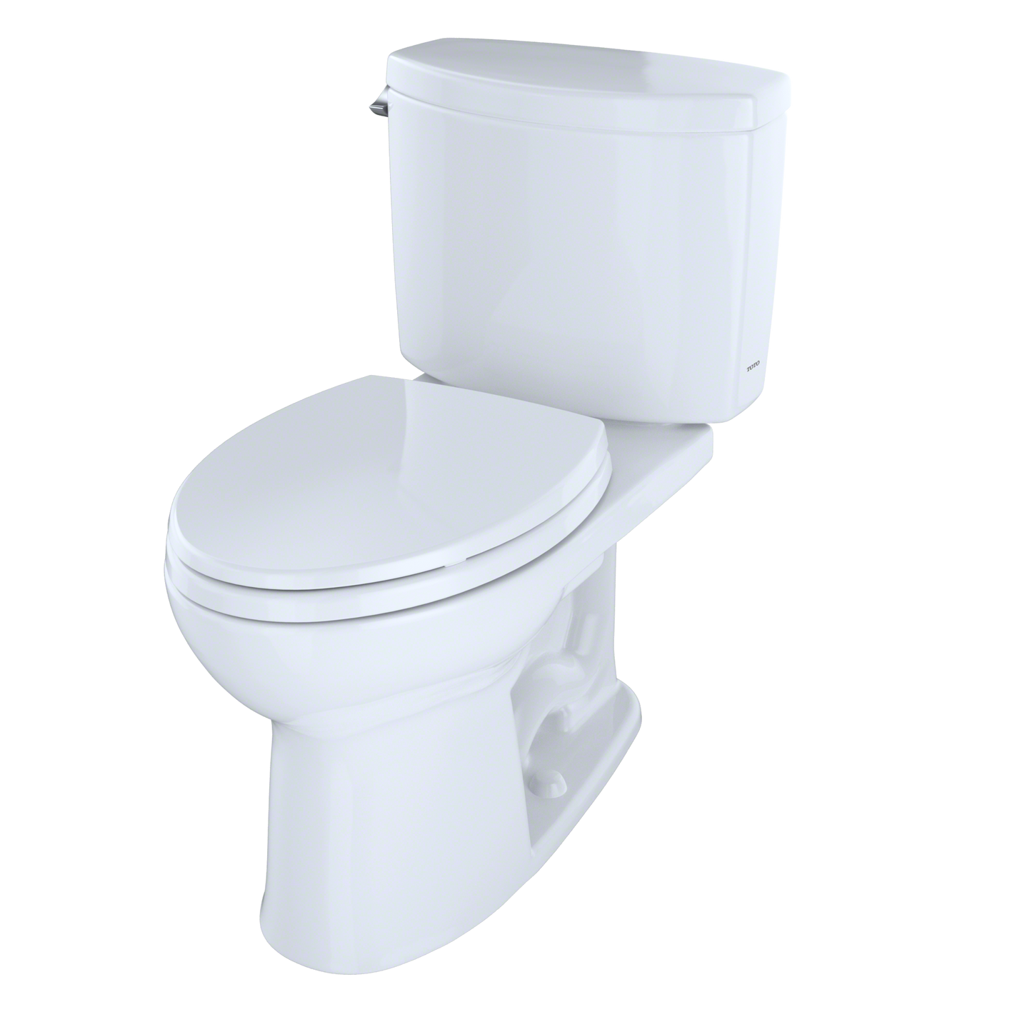 TOTO CST454CEFG#01 Drake II Two-Piece Elongated 1.28 GPF Universal Height Toilet with CEFIONTECT , Cotton White