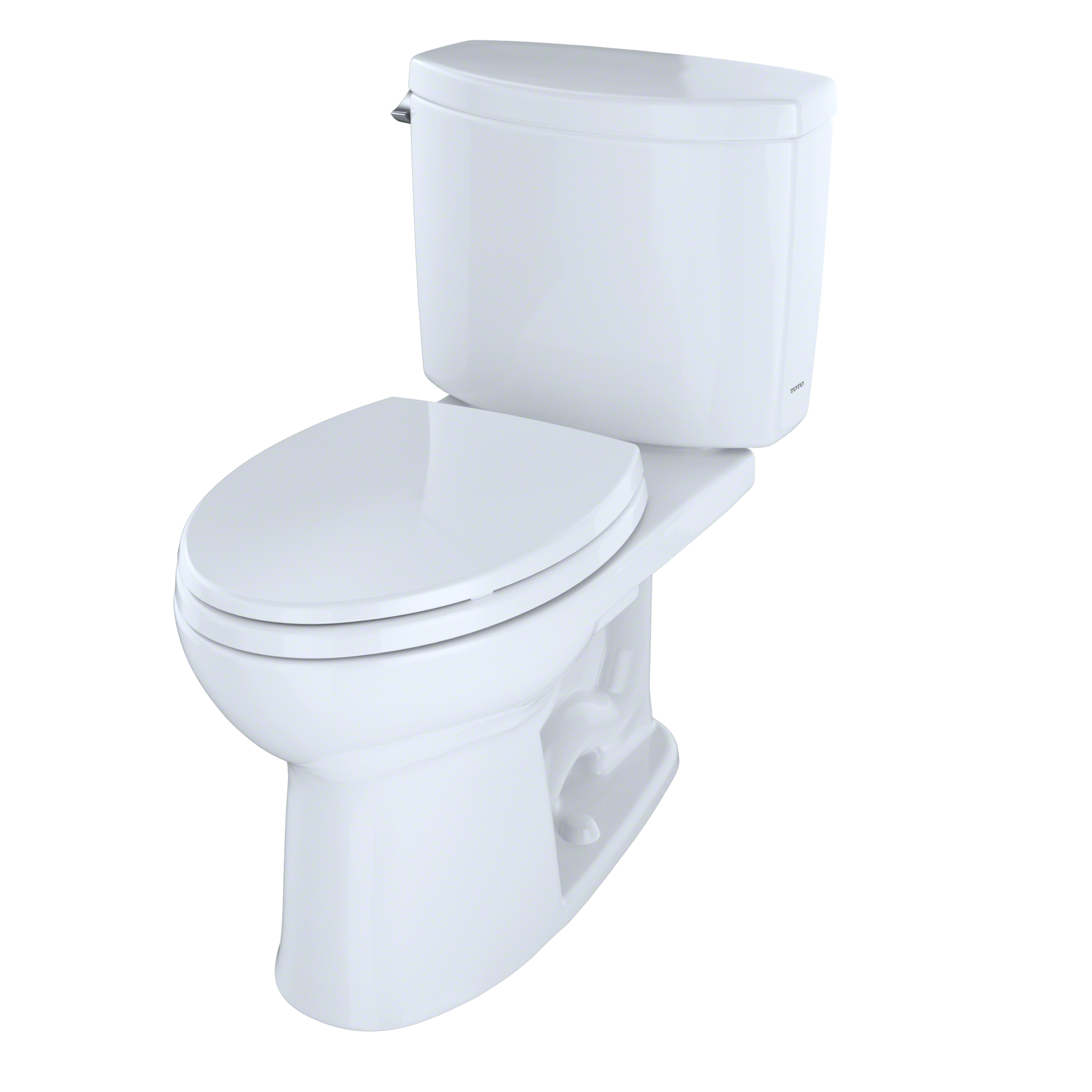 TOTO CST454CEFG#01 Drake II Two-Piece Elongated 1.28 GPF Universal Height Toilet with CEFIONTECT , Cotton White