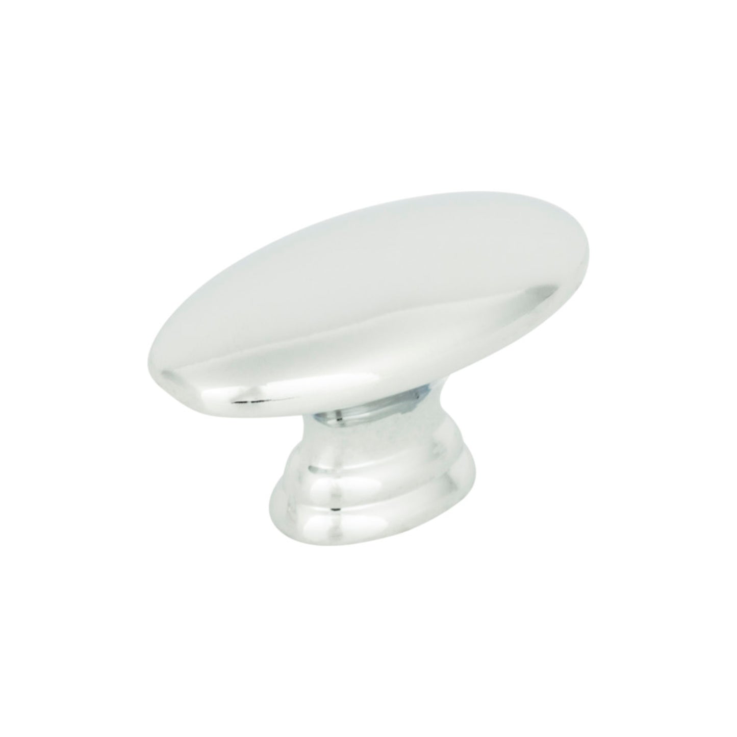 ATLAS A817-CH Egg 1 1/2" Length Oval Knob - Polished Chrome