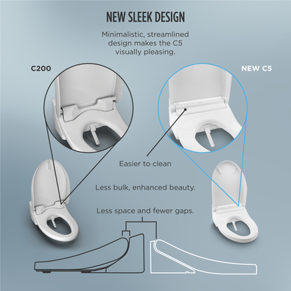 TOTO SW3084#12 Washlet C5 Electronic Bidet Toilet Seat With Premist And Ewater+ Wand Cleaning - Sedona Beige